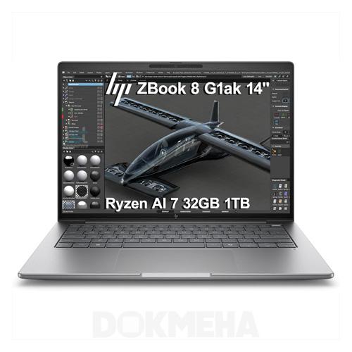 HP Zbook 8 G1A 14 inch Mobile Workstation PC Silver Laptop